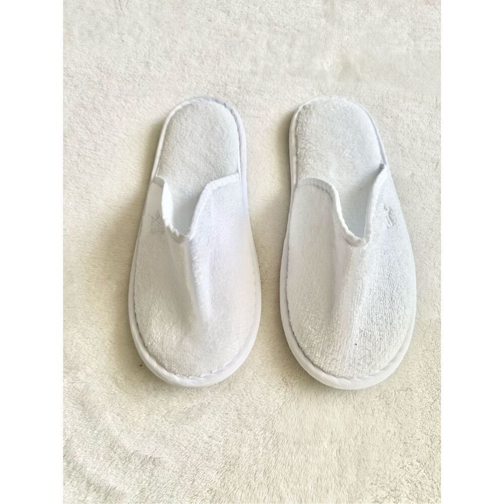 Four seasons white Terri cloth slippers - unisex (one-size)